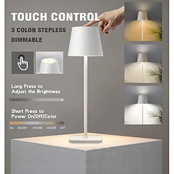 Lampe de Table Tactile Rechargeable - Blanc