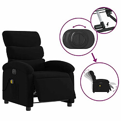 Maison Chic Fauteuil Relax pour salon, Fauteuil de massage inclinable électrique Noir Tissu -GKD86667 pas cher