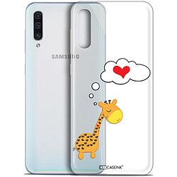 Caseink Coque Pour Samsung Galaxy A50 (6.4 ) [Gel HD Collection Love Saint Valentin Design Girafe Amoureuse - Souple - Ultra Fin - Imprimé en France]