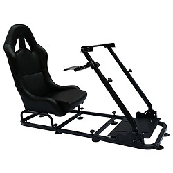 Fk Automotive Siege de jeu / simulation Simili Cuir pour console, PC Noir Fixe Repliable