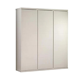 Mes Armoire 3 portes 166x57x205 cm laqué blanc - CROFT