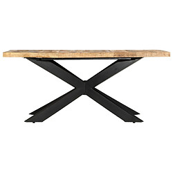 vidaXL Table à dîner 180x90x76 cm Bois de manguier brut solide