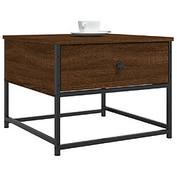 Avis ComfortXL Table Basse Chêne Marron 51x51x40 Cm Bois D'ingénierie