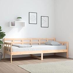 vidaXL Lit de jour sans matelas bois de pin massif 80x200 cm