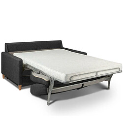 Acheter Inside 75 Canapé convertible OGGETTO matelas 16 cm système express sommier lattes 120cm RENATONISI microfibre gris graphite