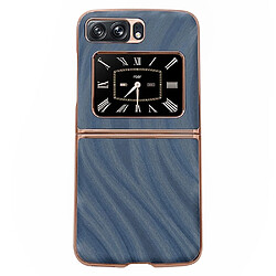 Coque en TPU + PU nano électroplaqué, anti-rayures pour Motorola Moto Razr 2022 5G - bleu