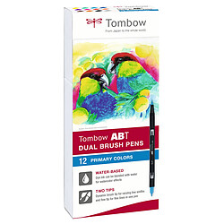 Feutres Tombow ABT-12P-1 Multicouleur 12 Pièces Double pointe