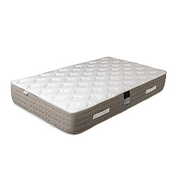 LUXURY LITERIE Matelas Dreamlux, 26 cm , ressorts ensachés, mousse haute densité, indépendance du couchage, face été/hiver + Oreiller + Couette, 90x190cm