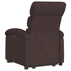 Acheter vidaXL Fauteuil inclinable de massage électrique Marron foncé Tissu