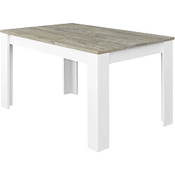 Avis Alter Table extensible, avec structure blanche et étagère couleur chêne, Dimensions 140 x 78 x 90 cm