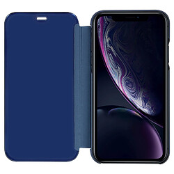 Avizar Housse Apple iPhone XR Etui Folio Miroir Ultra-fine Clapet Translucide - Bleu pas cher