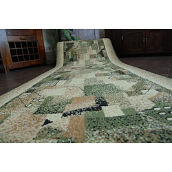 RUGSX TAPIS DE COULOIR BCF IMPRESJA olive 100 cm 100x460 cm