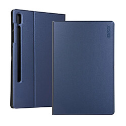 Etui en PU supérieur avec support bleu foncé pour votre Samsung Galaxy Tab S6 SM-T860 (Wi-Fi)/T865 (LTE)