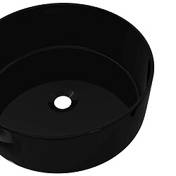 Avis vidaXL Lavabo rond Céramique Noir 40 x 15 cm