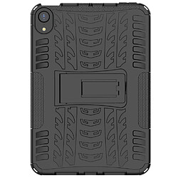 Coque en TPU texture de pneu, antichoc avec béquille noir pour votre Apple iPad mini 6 (2021)