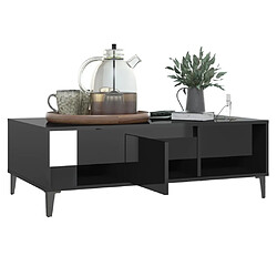 Acheter Maison Chic Tabls basse,Table Console pour salon Noir brillant 103,5x60x35 cm Aggloméré -MN37034