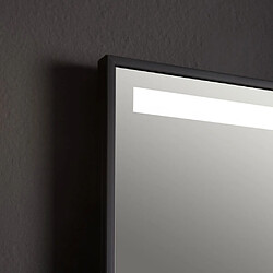 Avis Kiamami Valentina MIROIR DE SALLE DE BAIN 50X70 AVEC BANDE RÉTRO-ÉCLAIRÉE PAR LED CADRE NOIR MAT