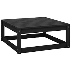 Maison Chic Salon de jardin 10 pcs + coussins - Mobilier/Meubles de jardin - Table et chaises d'extérieur Noir Bois de pin massif -MN31744 pas cher