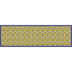 Alter Chemin de cuisine, 100% Made in Italy, Tapis antitache avec impression numérique, Chemin de table antidérapant et lavable, Modèle Fleurs - Bettina, cm 180x52