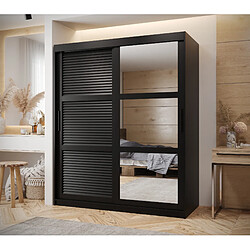 Abiks Meble Armoire Zaluzja 2 à Portes Coulissantes 200/150/62 2 Portes (noir)