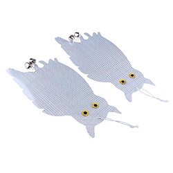 Acheter 4x Chouette Leurre Hibou Épouvantail de Jardin Animaux Realiste Oiseaux Répulsif Clochettes