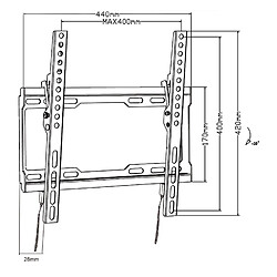 Avis Support TV Maclean MC-412 max VESA 400x400 32-70" 45kg réglage de l'inclinaison +0°~-10°