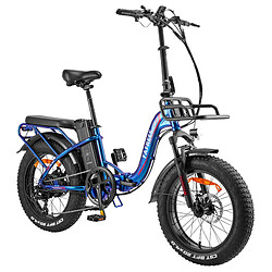 Avis Vélo électrique Fafrees F20 Max, gros pneu 20 x 4,0 pouces, moteur sans balais 500 W, batterie 48 V 22,5 Ah – Bleu Aurora