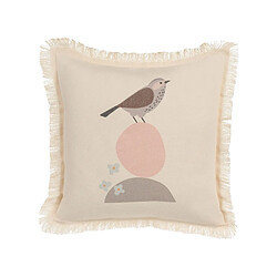 Beliani Coussin WATTLE 60 x 60 cm Animal Beige clair