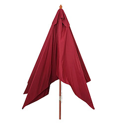 Decoshop26 Parasol de jardin 3x4m rectangulaire polyester/bois 6kg bordeaux 04_0003825