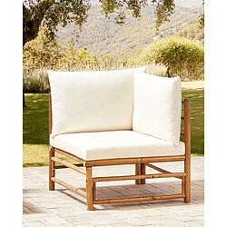 Beliani Chaise de jardin CERRETO Bois Blanc cassé