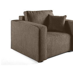 Acheter Bestmobilier Topaze - fauteuil - en tissu velours relief