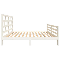 Acheter vidaXL Cadre de lit sans matelas blanc bois de pin massif