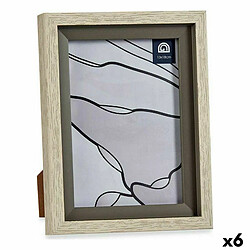 Gift Decor Cadre photo 17 x 2 x 21,8 cm Verre Gris Beige Plastique (6 Unités)