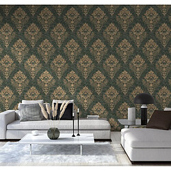 Acheter As Creation Livingwalls papier peint baroque vert foncé et or