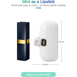 Acheter SANAG Mini Batterie Externe Powerbank 5000Mah Pd 20W Power Bank Usb C Petite Et Mignonne Compatible Avec Samsung Huawei Xiaomi Oculus Quest Jeux Switch (White)