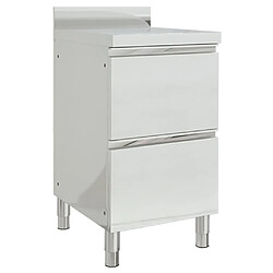 Helloshop26 Armoire de cuisine commerciale 96 cm avec 2 tiroirs acier Inoxydable 02_0000001