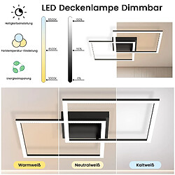 Avis ZMH LED Ceiling Light 2 Modern Square Crystal Design Dimmable with Remote Control 52W