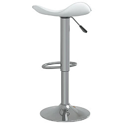 Acheter vidaXL Tabouret de bar Blanc Acier chromé et cuir artificiel