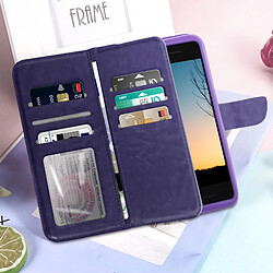 Avizar Etui Smartphone 5,5 à 6,0'' Portefeuille Mutirangements Caméra Slide violet pas cher