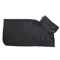 Vêtements de chien chauds gris de séchage de peignoir de serviette d'animal familier, corde absorbante superbe S de Bath pas cher