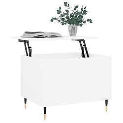 Avis vidaXL Table basse Blanc 60x44,5x45 cm Bois d'ingénierie