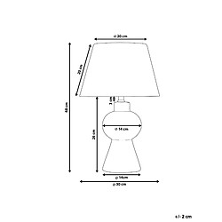 Avis Beliani Lampe à poser en céramique grise FABILOS