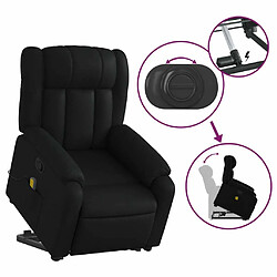 Maison Chic Fauteuil Relax pour salon, Fauteuil inclinable de massage Noir Similicuir -GKD48910 pas cher