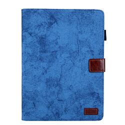 Wewoo Housse Étui Coque Pour iPad Pro 11 pouces 2018 Etui à rabat horizontal en cuir de style commercialavec support et fente cartecadre photo et fonction veille / réveil bleu