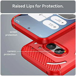 Avis Htdmobiles Coque pour Nothing Phone (2a) - housse etui silicone gel carbone + verre trempe - ROUGE