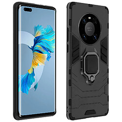 Avizar Coque Huawei Mate 40 Pro / Pro Plus Hybride Bague Métallique Support Vidéo noir