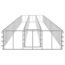 Acheter vidaXL Lit surélevé à gabion Acier galvanisé 270x30x10 cm