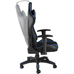 Helloshop26 Fauteuil de bureau chaise siège sport gamer noir/bleu 08_0000370 pas cher