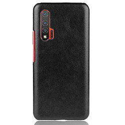 Wewoo Coque Pour Huawei Nova 6 5G Shockproof Litchi Texture PC + PU Case Black