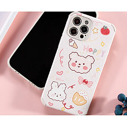 C21 Couverture arrière Téléphone mobile Shell Soft Shell Dessin animé Happy Bear Motif de protection anti-chute et antidérapante pour iPhone 12 Case